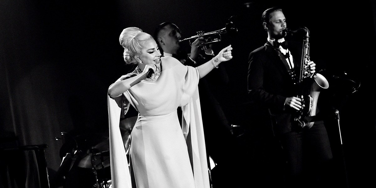 Lady Gaga performs at amfAR Inspiration Gala