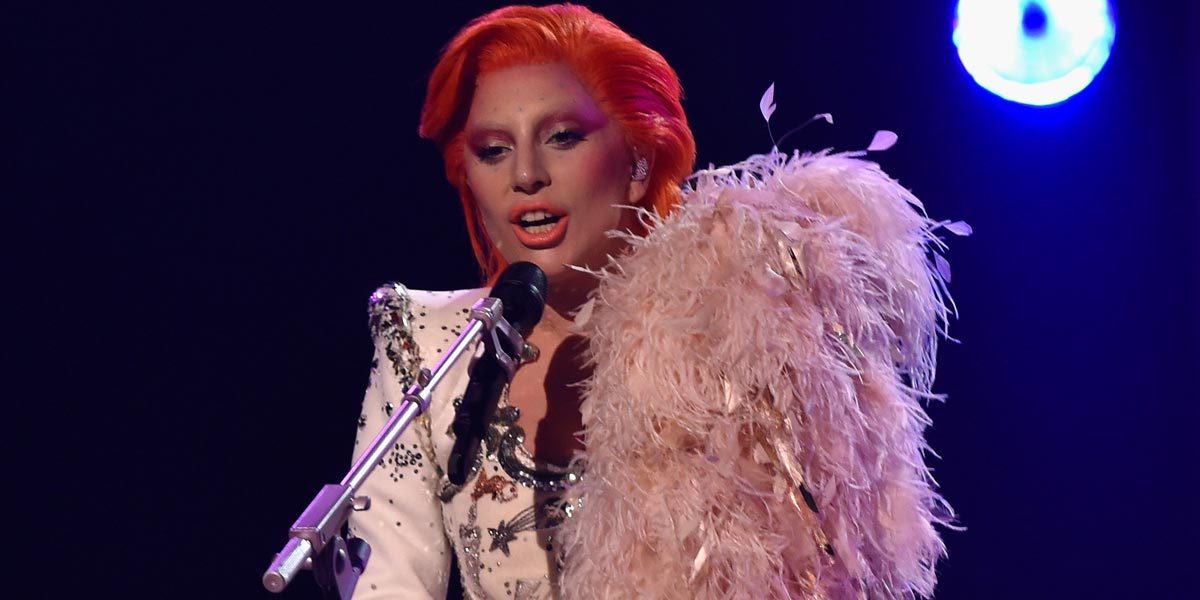 Lady Gaga Pays Tribute To David Bowie At Grammy Awards