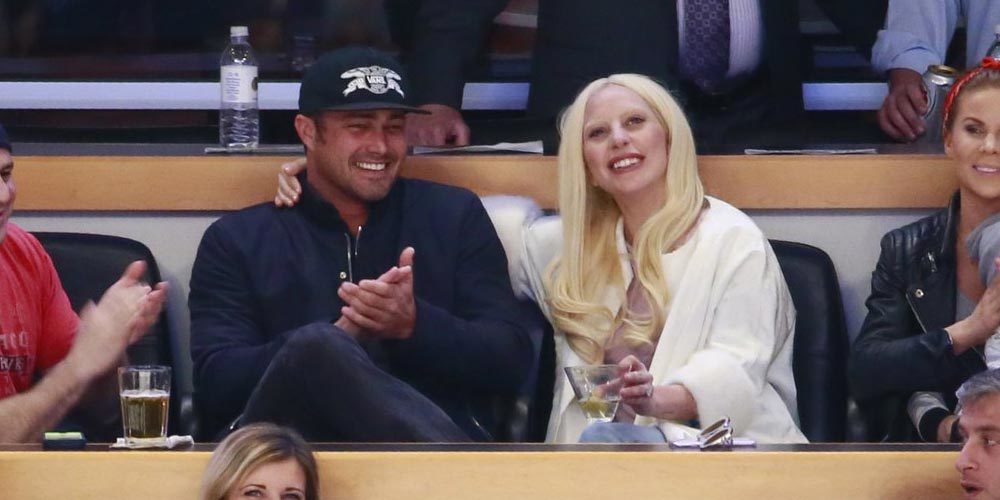 Lady Gaga and Taylor Kinney spotted on 'kiss cam' at hockey game
