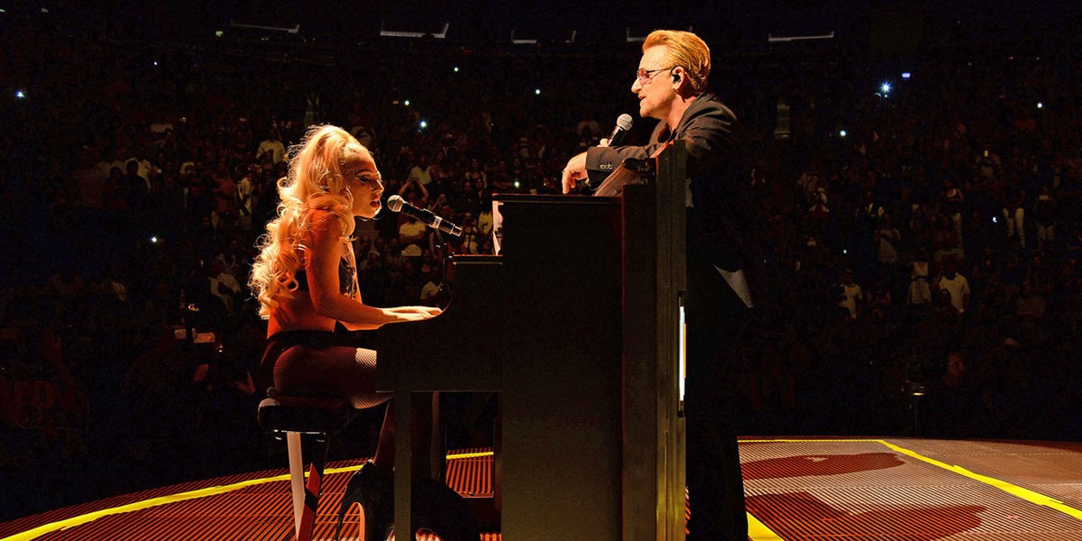 Lady Gaga joins U2 on stage at Madison Square Garden