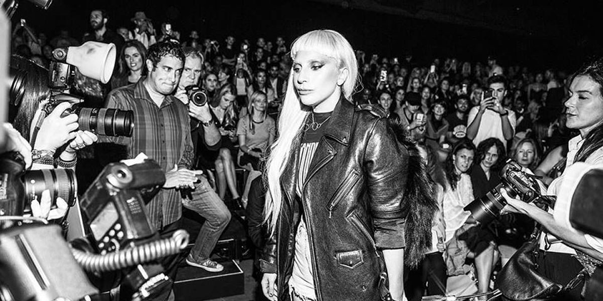 Lady Gaga attends Alexander Wang's show at New York Fashion Week