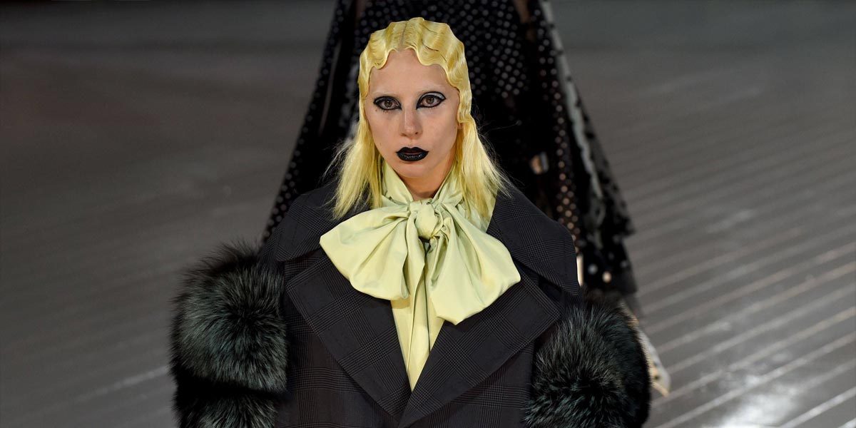 Lady Gaga walks in Marc Jacobs' fashion show