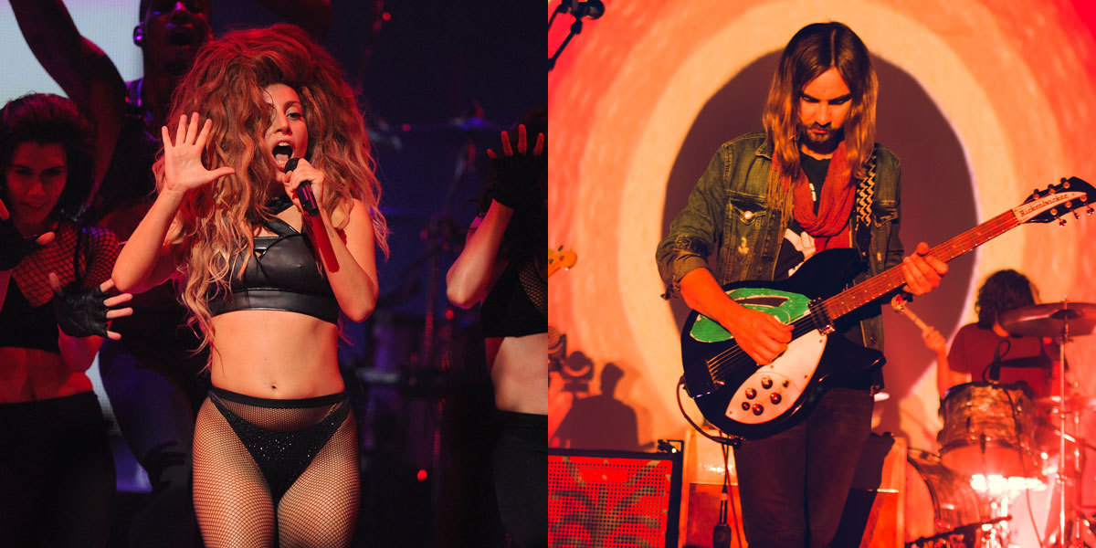 Lady Gaga in studio with Australian psychedelic musician Kevin Parker