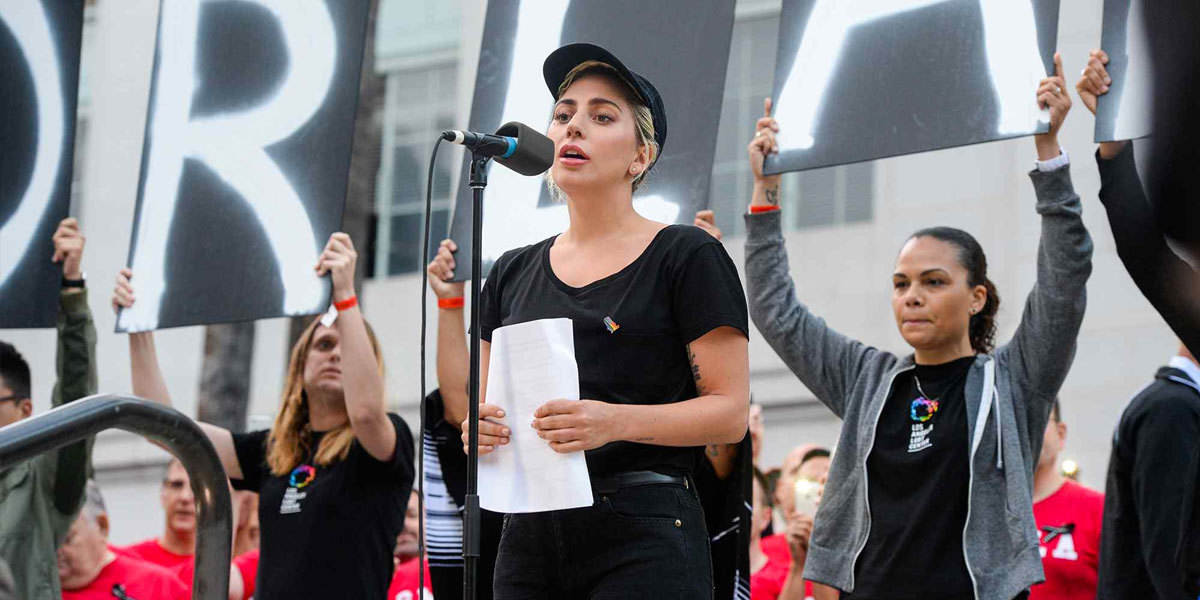 Lady Gaga gives emotional speech at Orlando Vigil